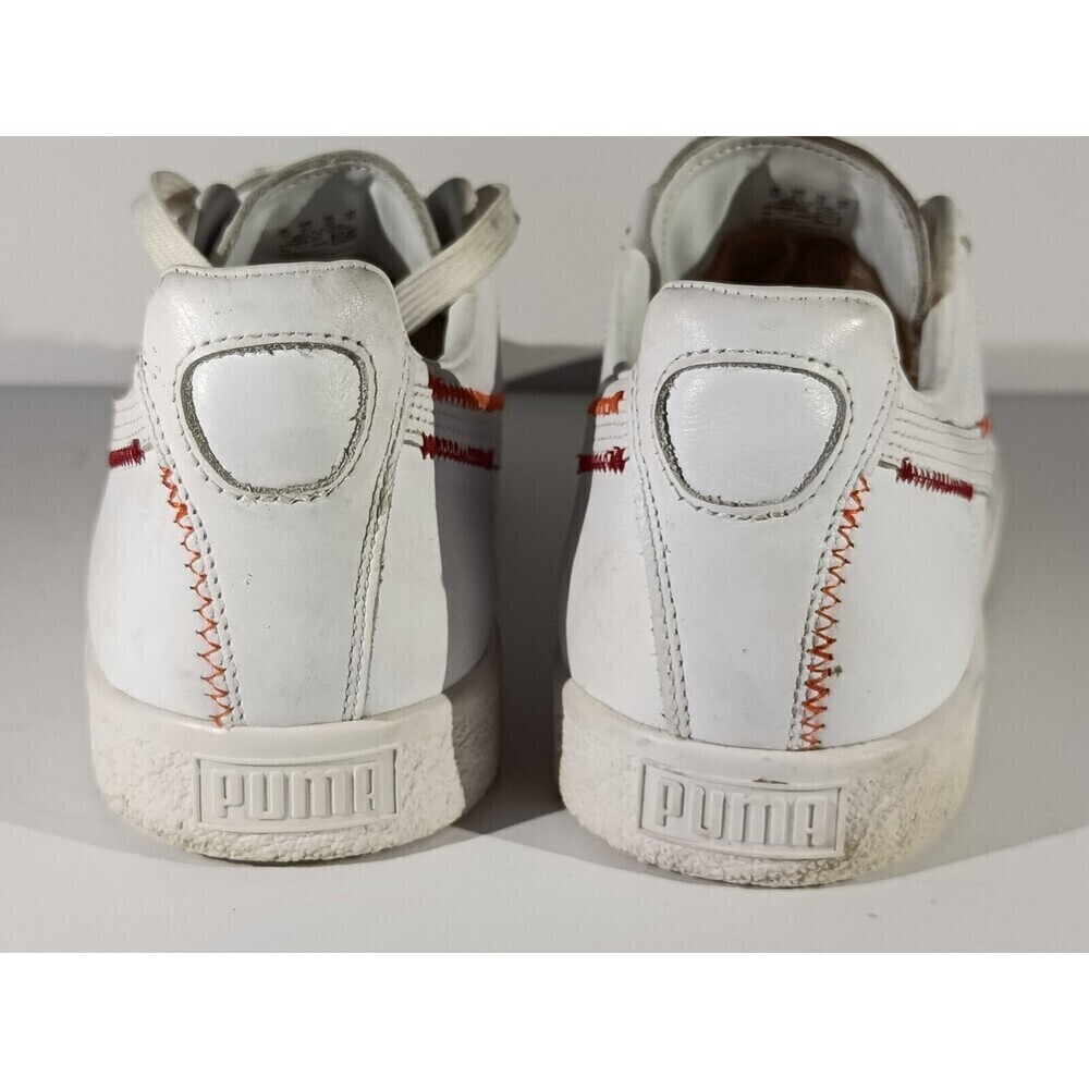 Puma Shoes Clyde Zigzag Men's Size 12 White Leather Lace Up Sneakers - Picture 8 of 11